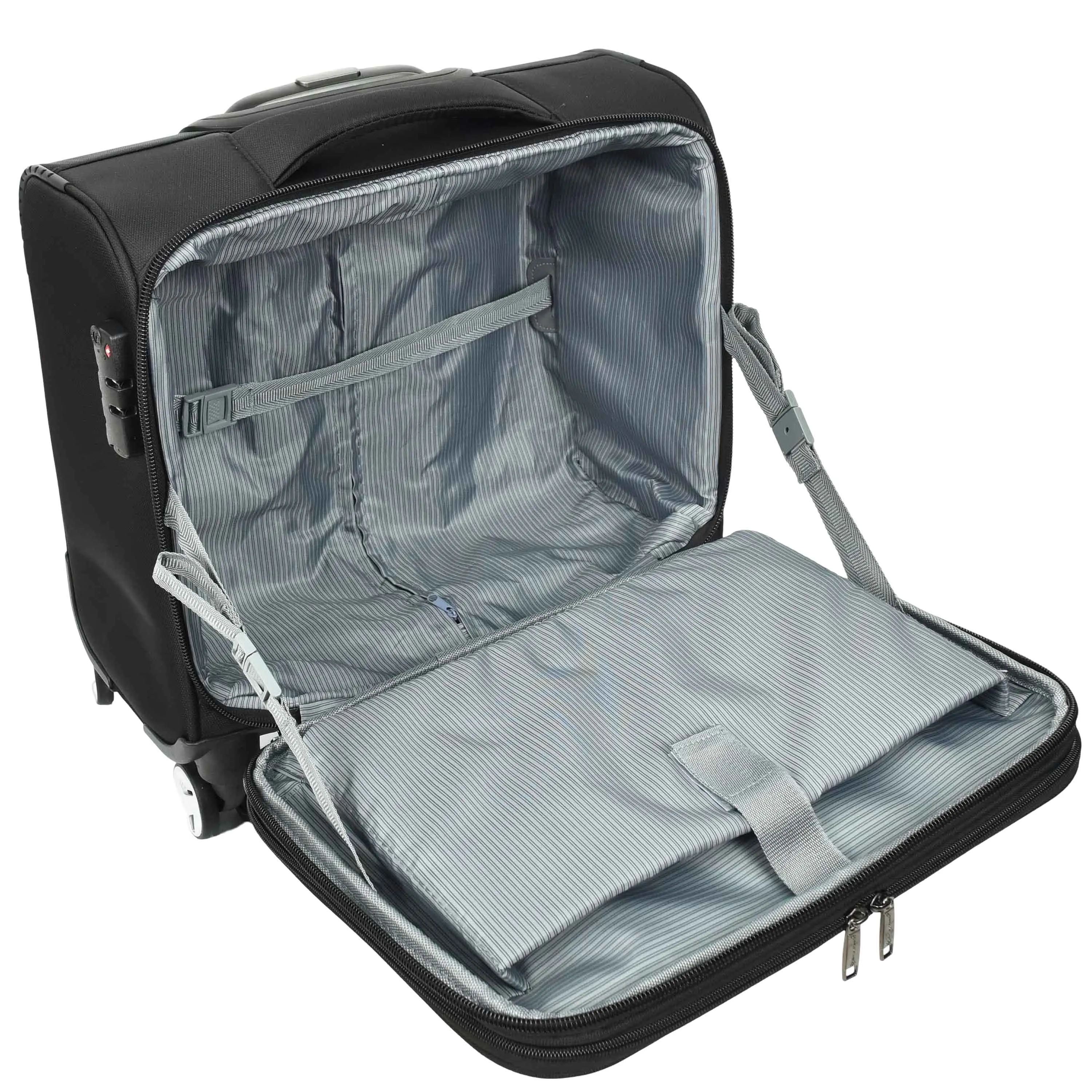 4 Wheel Pilot Case Lightweight TSA Lock Cabin Size Travel Business Bag Crew