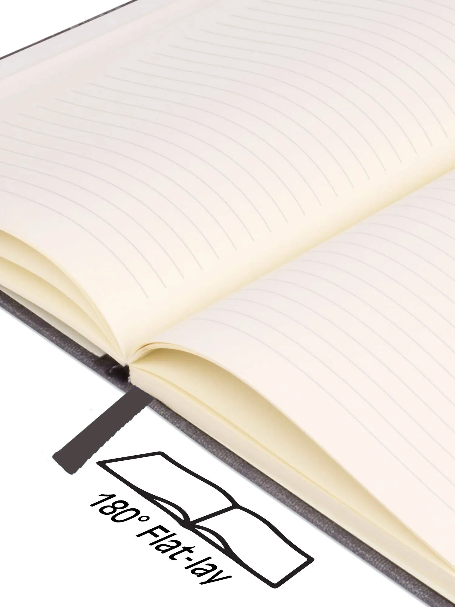 Bewick - A5 Notebook: Hardbound with Faux Leather - Grey