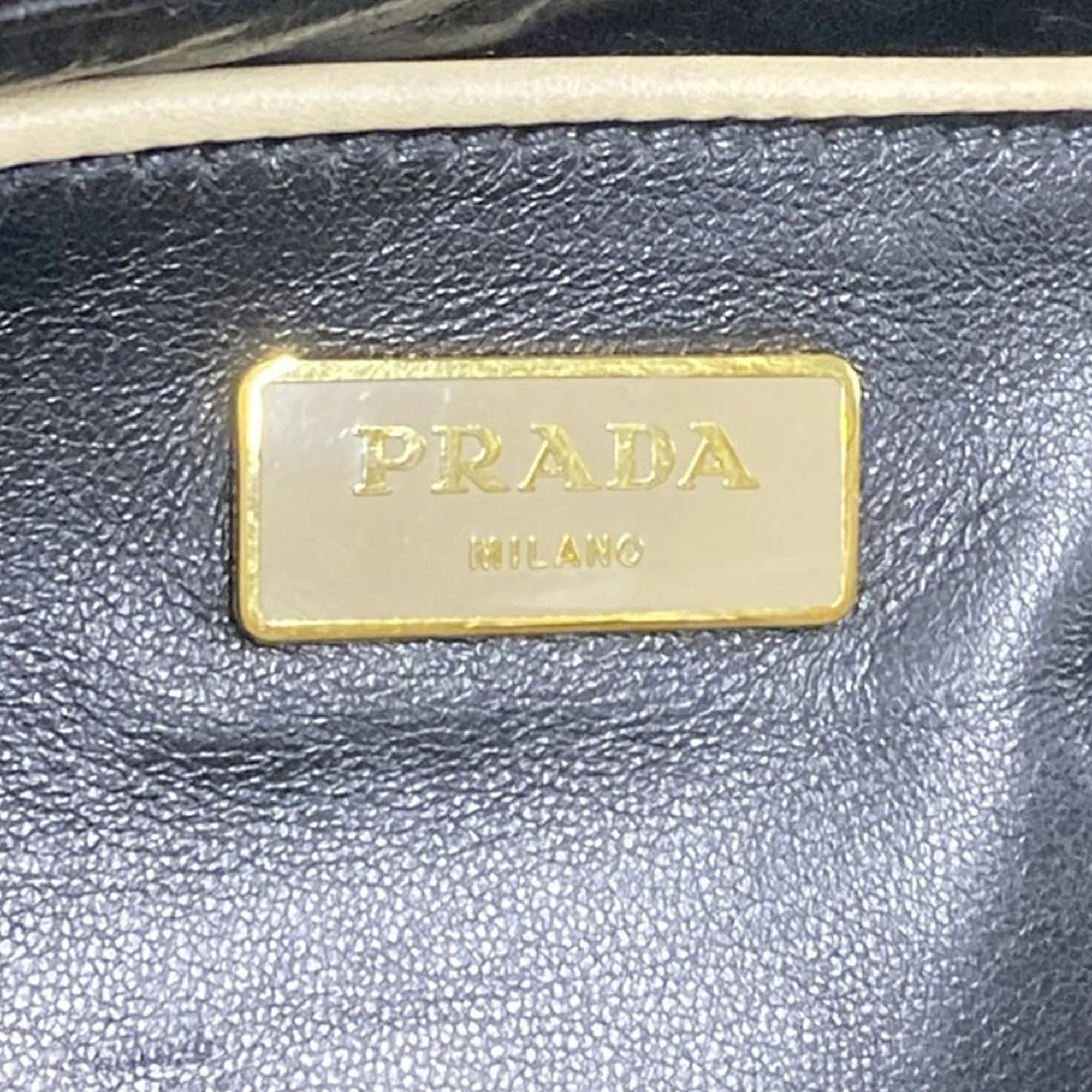 Brown Prada Bicolor Soft Calf Double Zip Dome Satchel