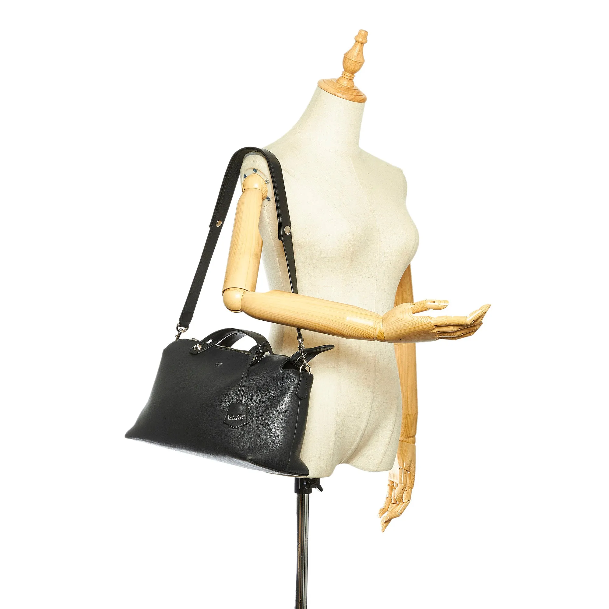 By The Way Leather Satchel Black