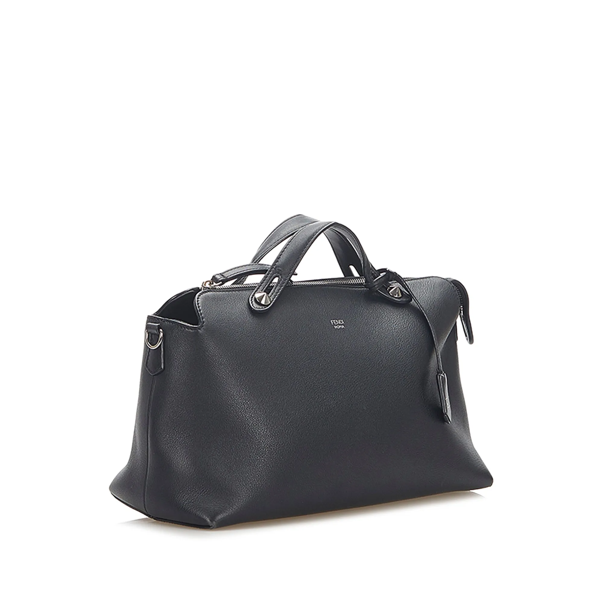 By The Way Leather Satchel Black