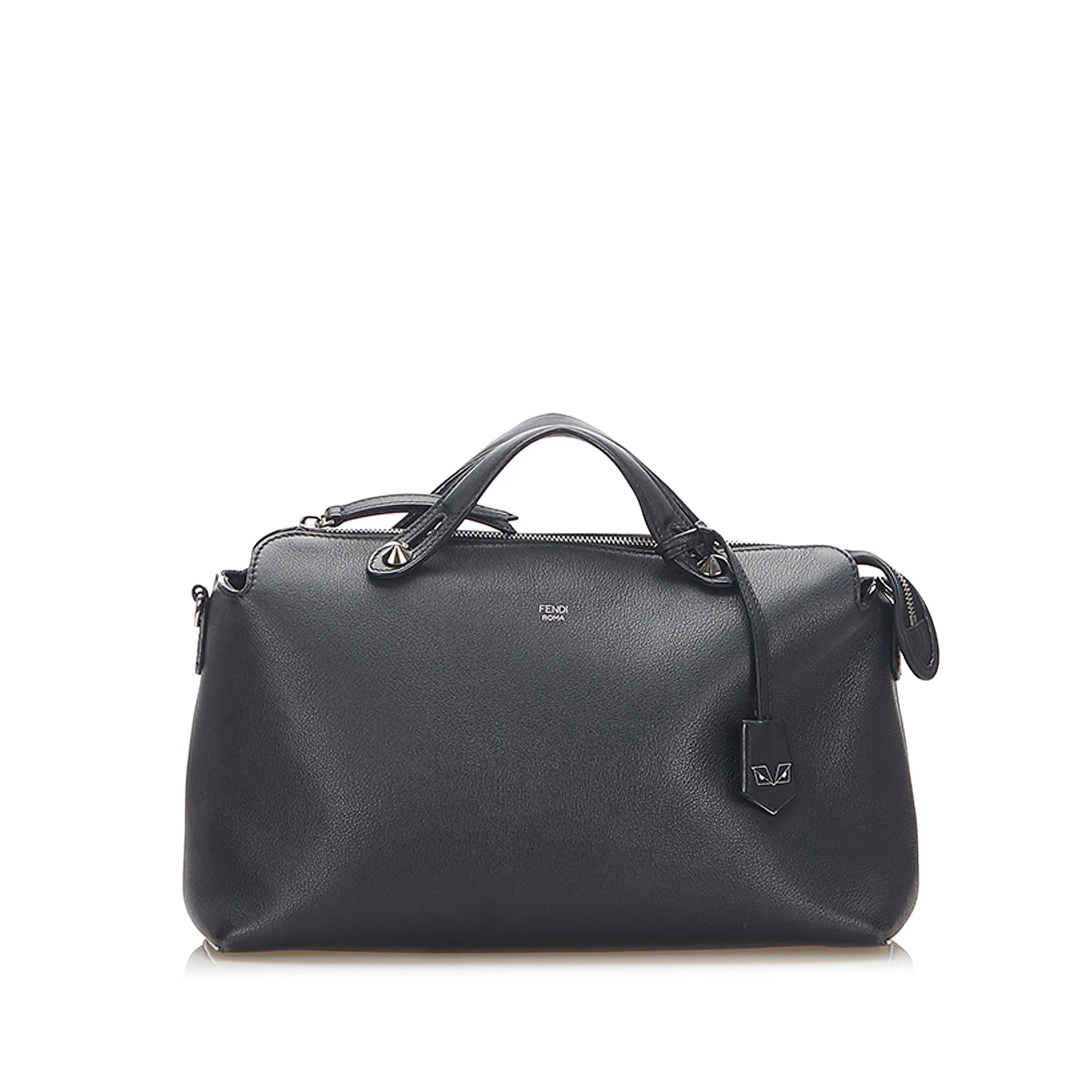 By The Way Leather Satchel Black