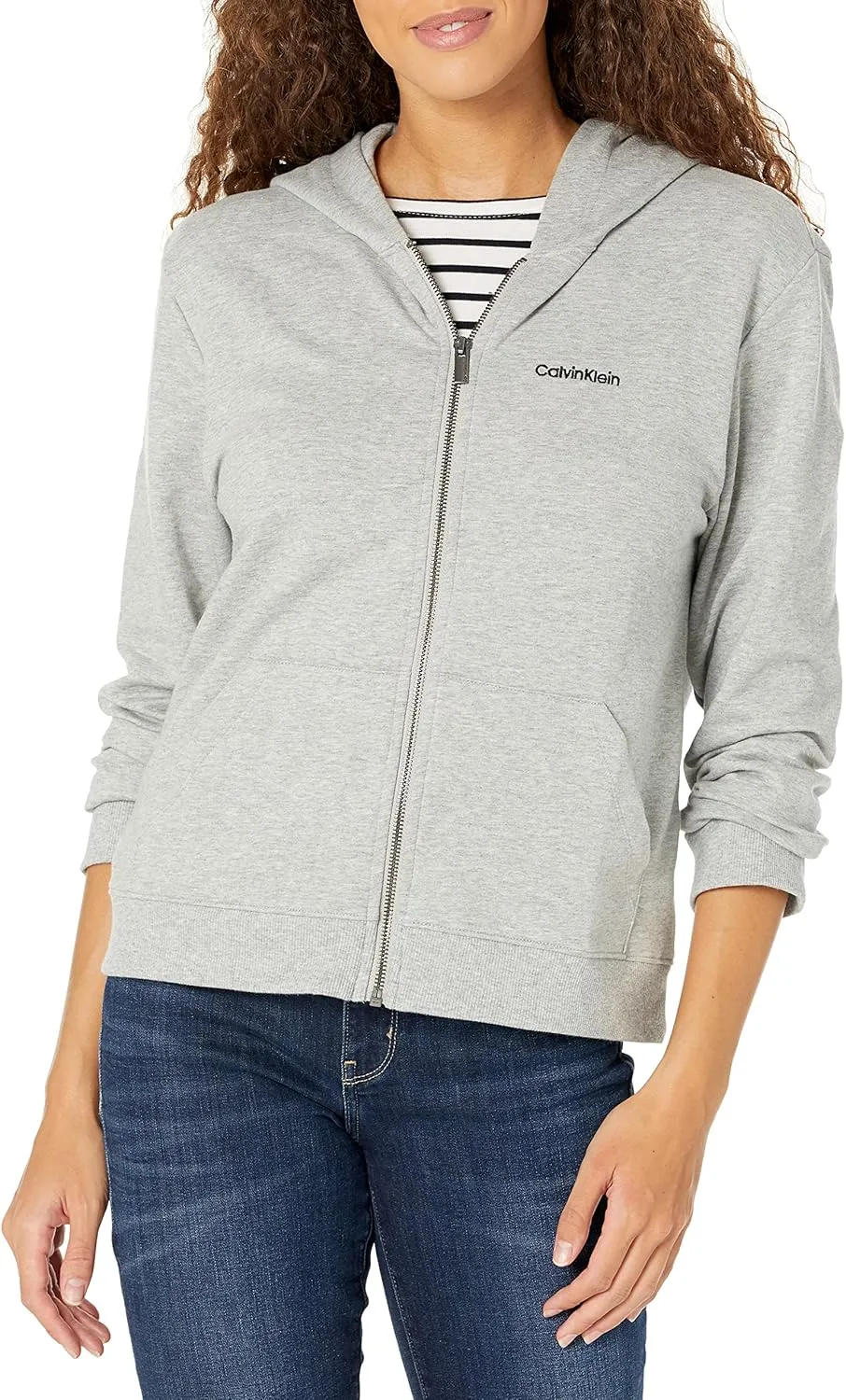 Calvin Klein Women's Modern Cotton Lounge Full Zip Hoodie