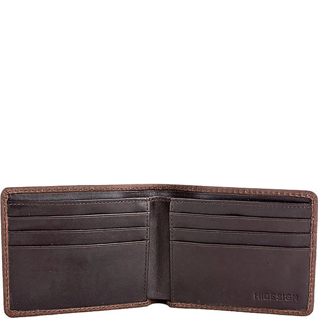Camel Stitch RFID Blocking Bifold Leather Wallet