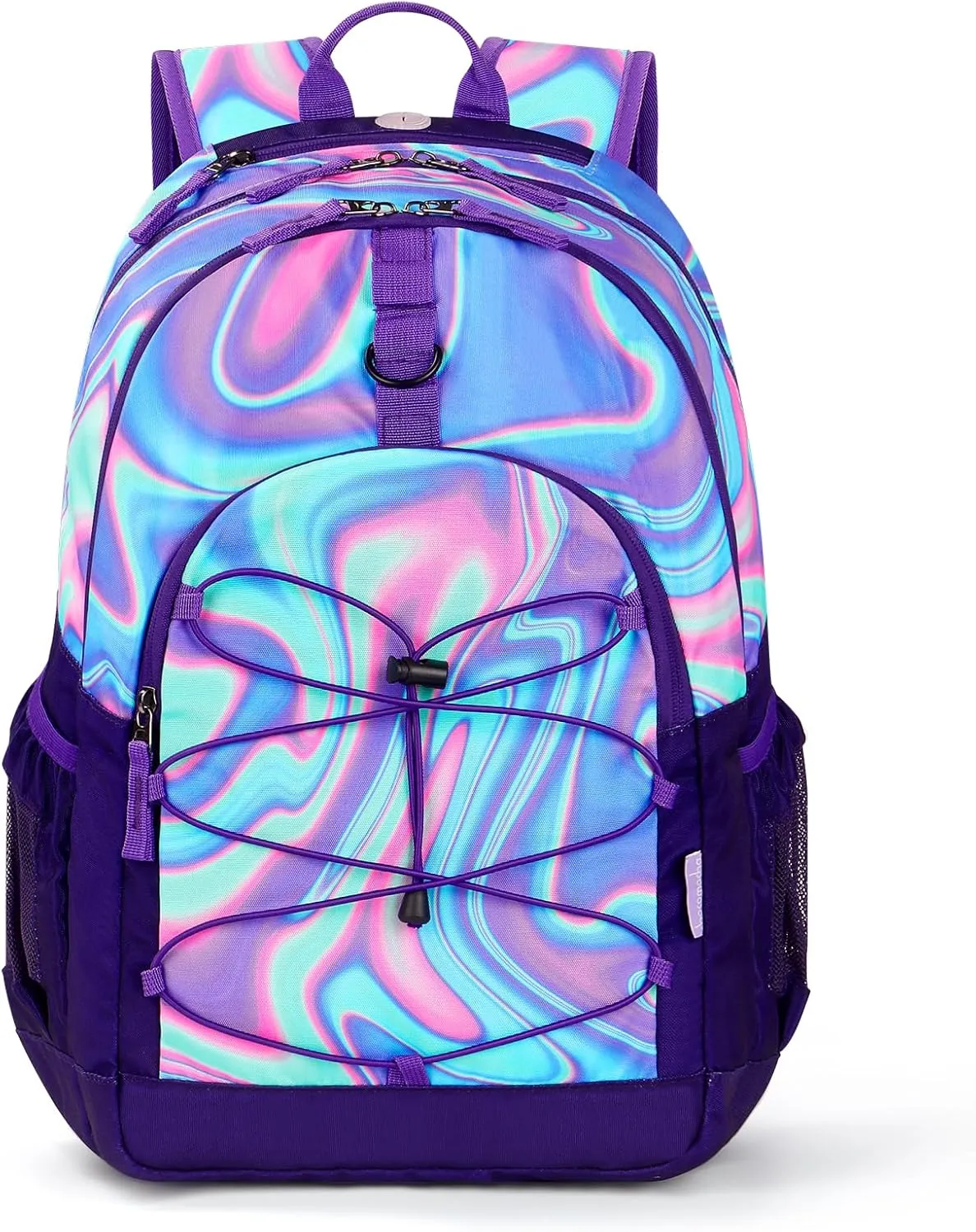 Choco Mocha Purple Backpack for Teen Girls, Travel School Backpack for Girls Middle School Large Bookbag 18 Inch
