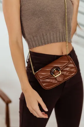 Classic Beauty Quilted Clutch - Brown - Exclusively Online