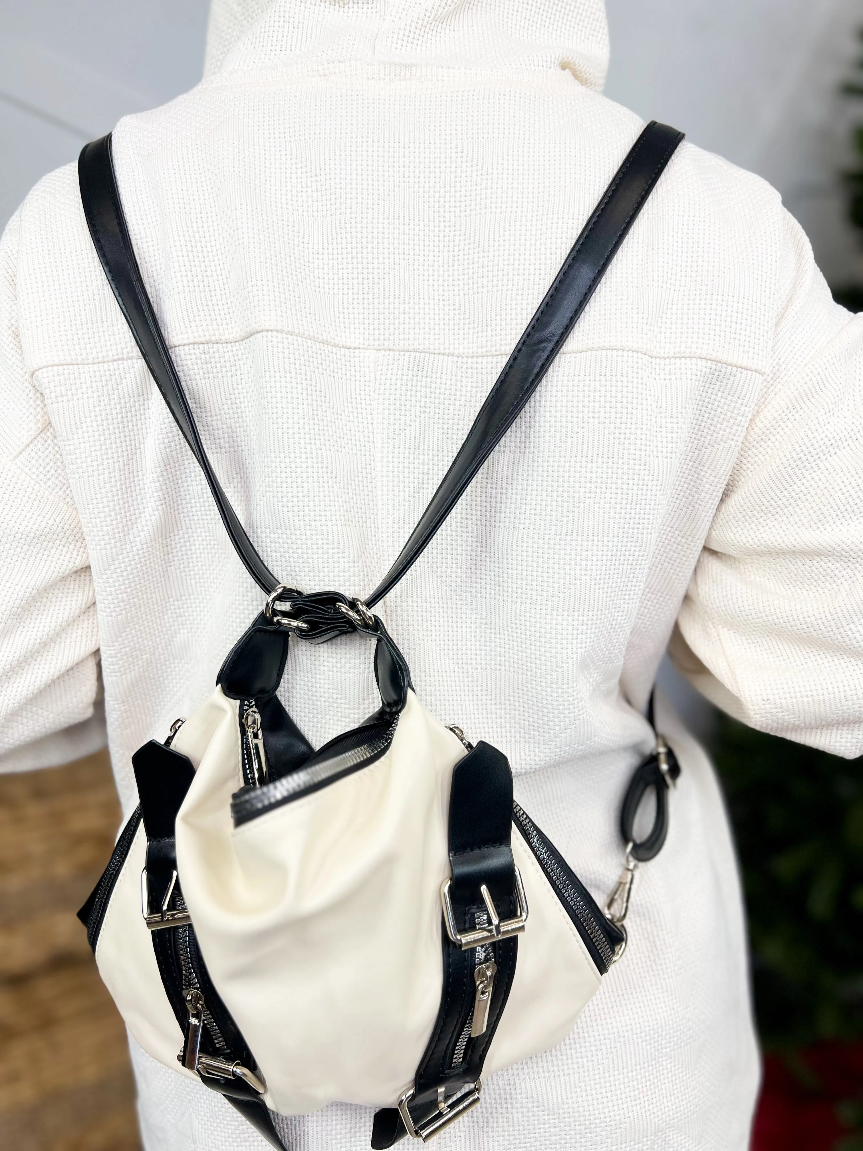 Contrast Color Shoulder Backpack