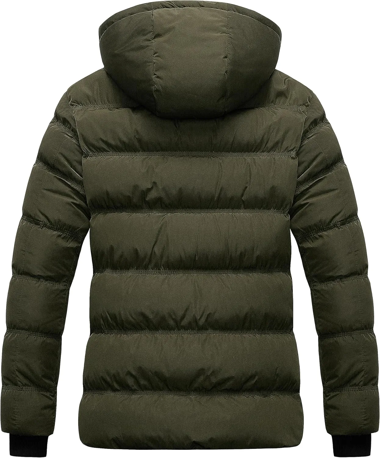 CREATMO US Women's Warm Winter Coat Waterproof Ski Jacket Padded Puffy Overcoat With Detachable Hood