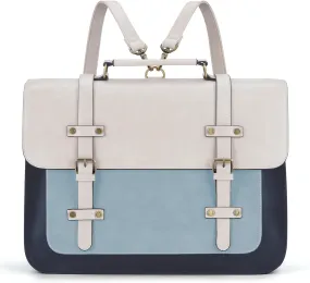 ECOSUSI Laptop Bag for Women Vegan Leather Messenger Bag Fashion Briefcase Backpack 15.6 inch Computer Satchel Bag