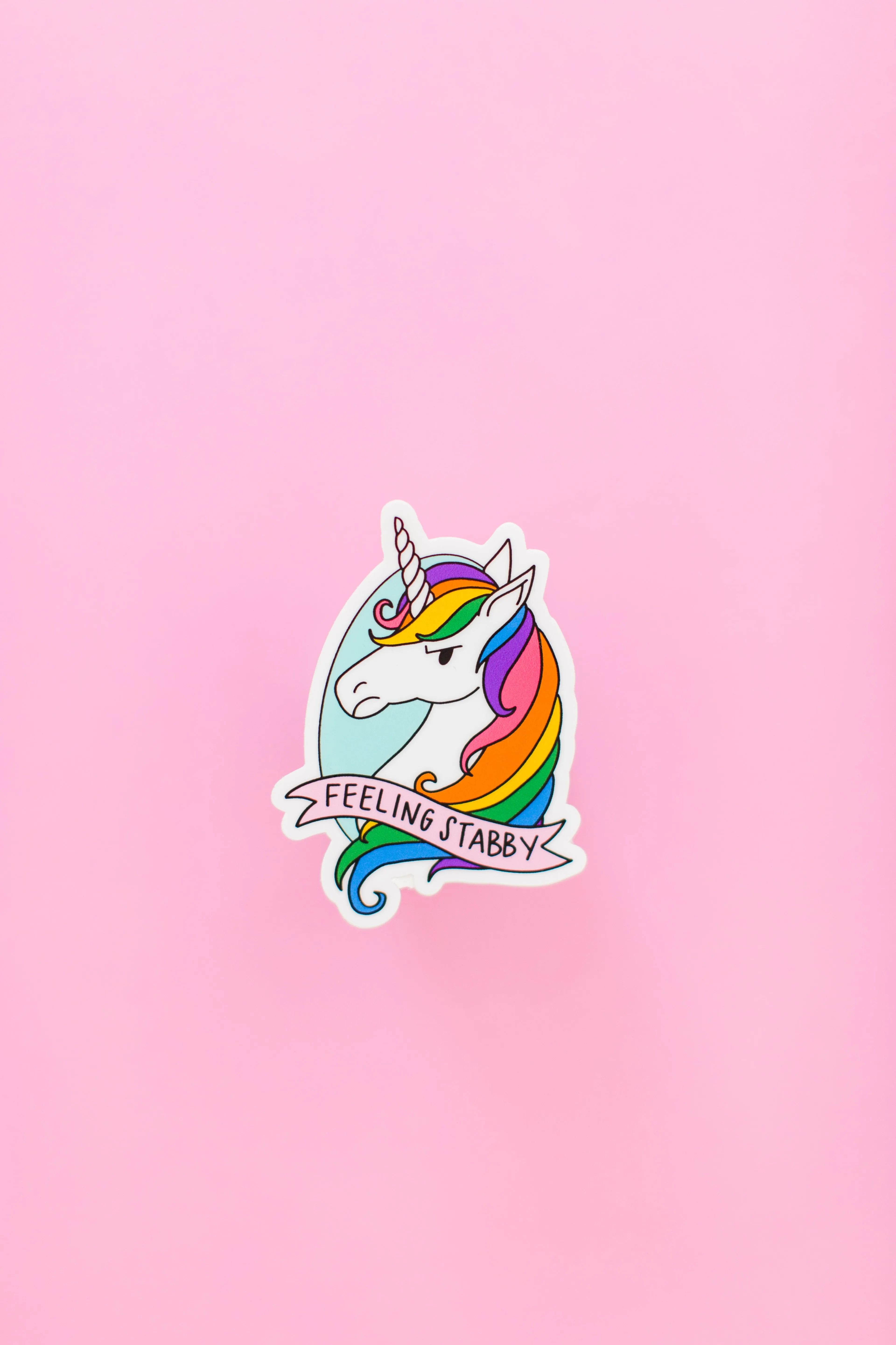 Feeling Stabby Unicorn Vinyl Sticker