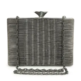 Handcrafted Silver Wire Brass Metal Clutch – Elegant & Timeless