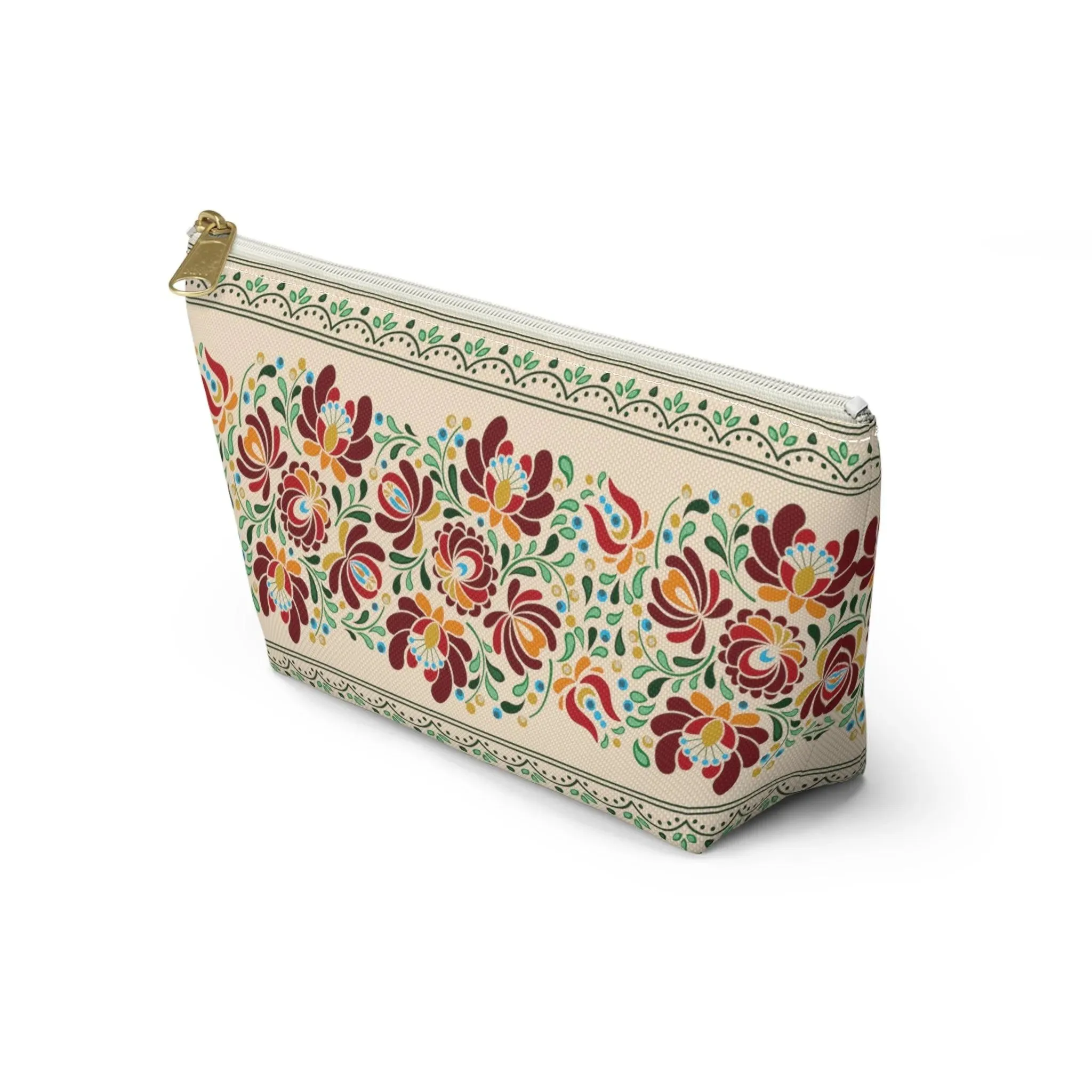 Hungarian Matyó Beige Pouch