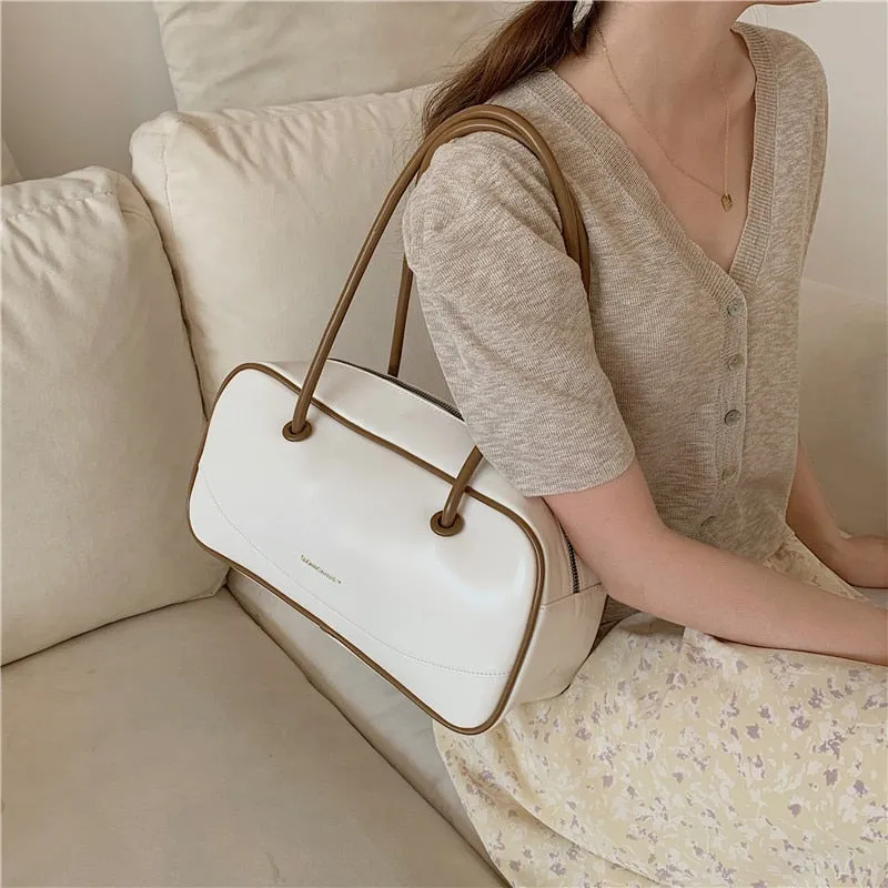 Korean women Axillary bags large Capacity pu leather female Shoulder Bags Brand design ladies Handbag bolsos big tote green