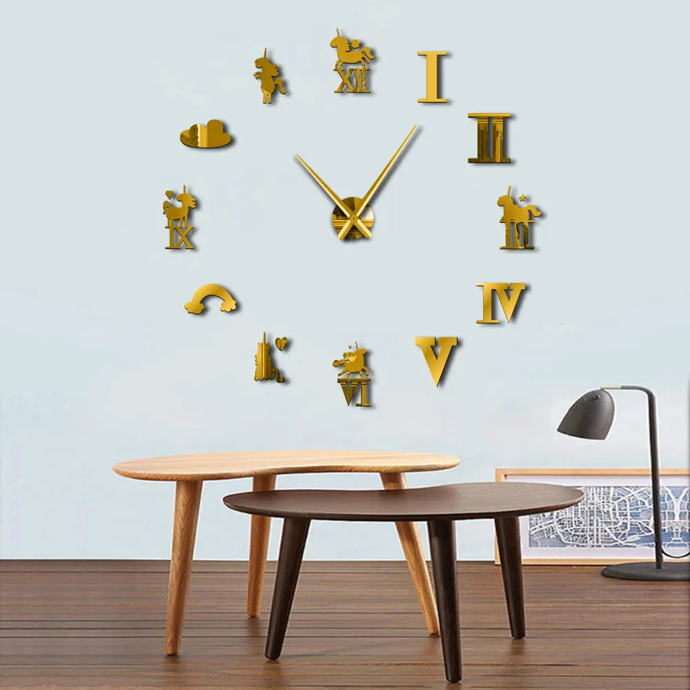 Modern Unicorn Clock