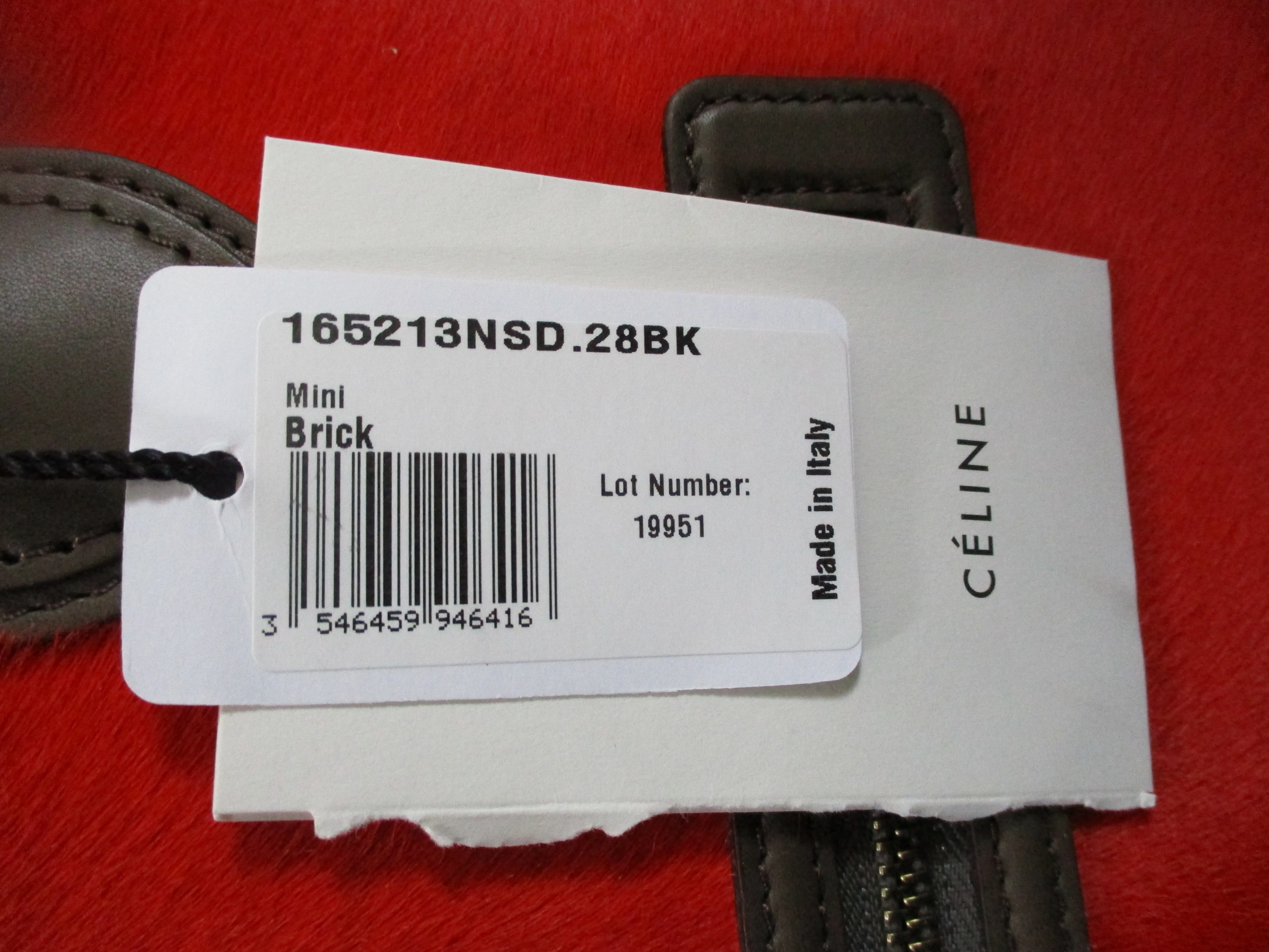 NEW CELINE PARIS ITALY Python Leather MINI LUGGAGE BRICK Tote Bag NWT