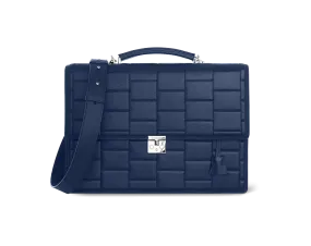 Specter Navy Blue Leather Business Bag