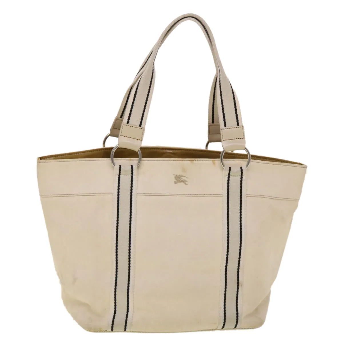 Trendy Inspired Burberry Tote Bag Canvas White Auth Yb124