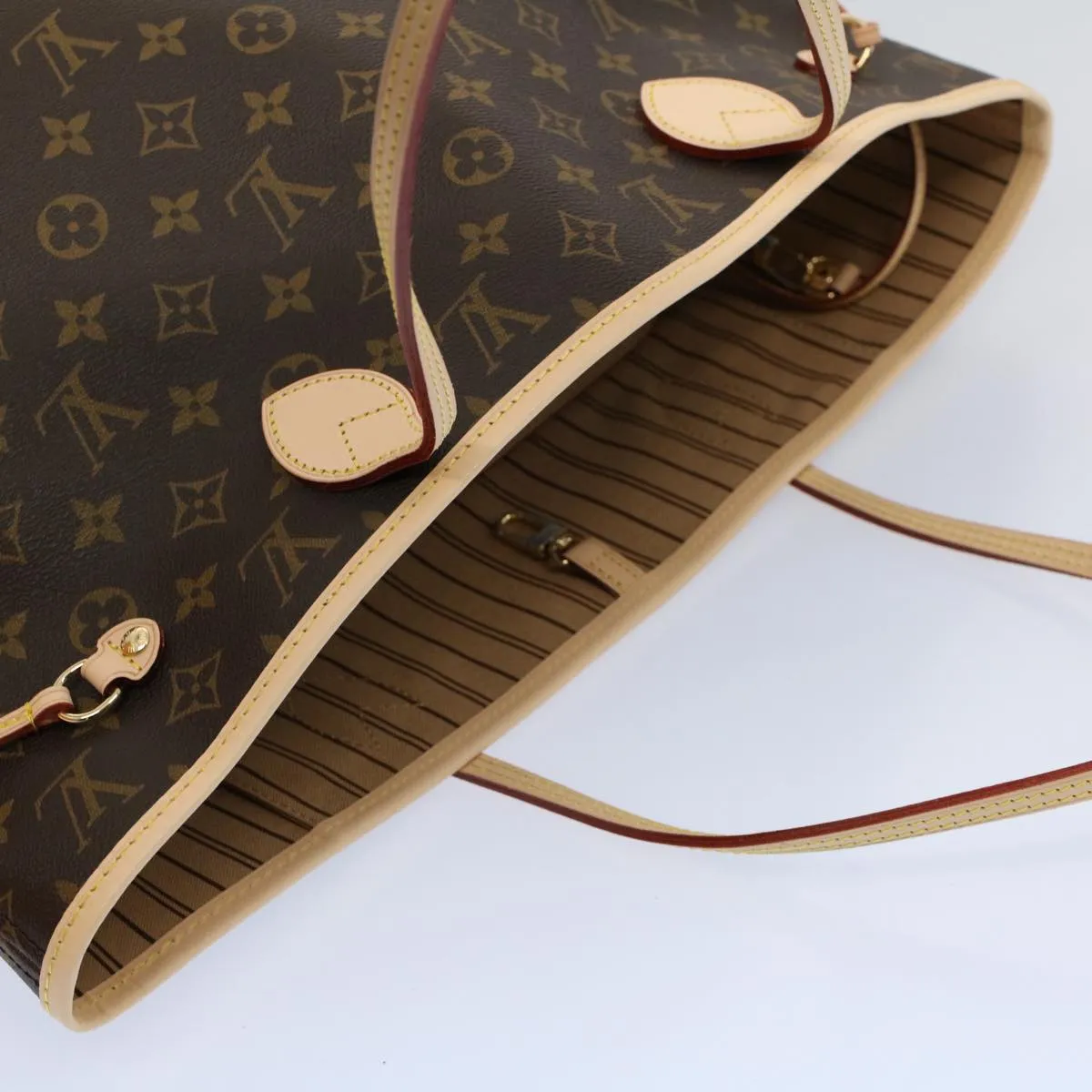 Trendy Inspired Louis Vuitton Monogram Neverfull Mm Tote Bag M40156 Lv Auth Ar10581s