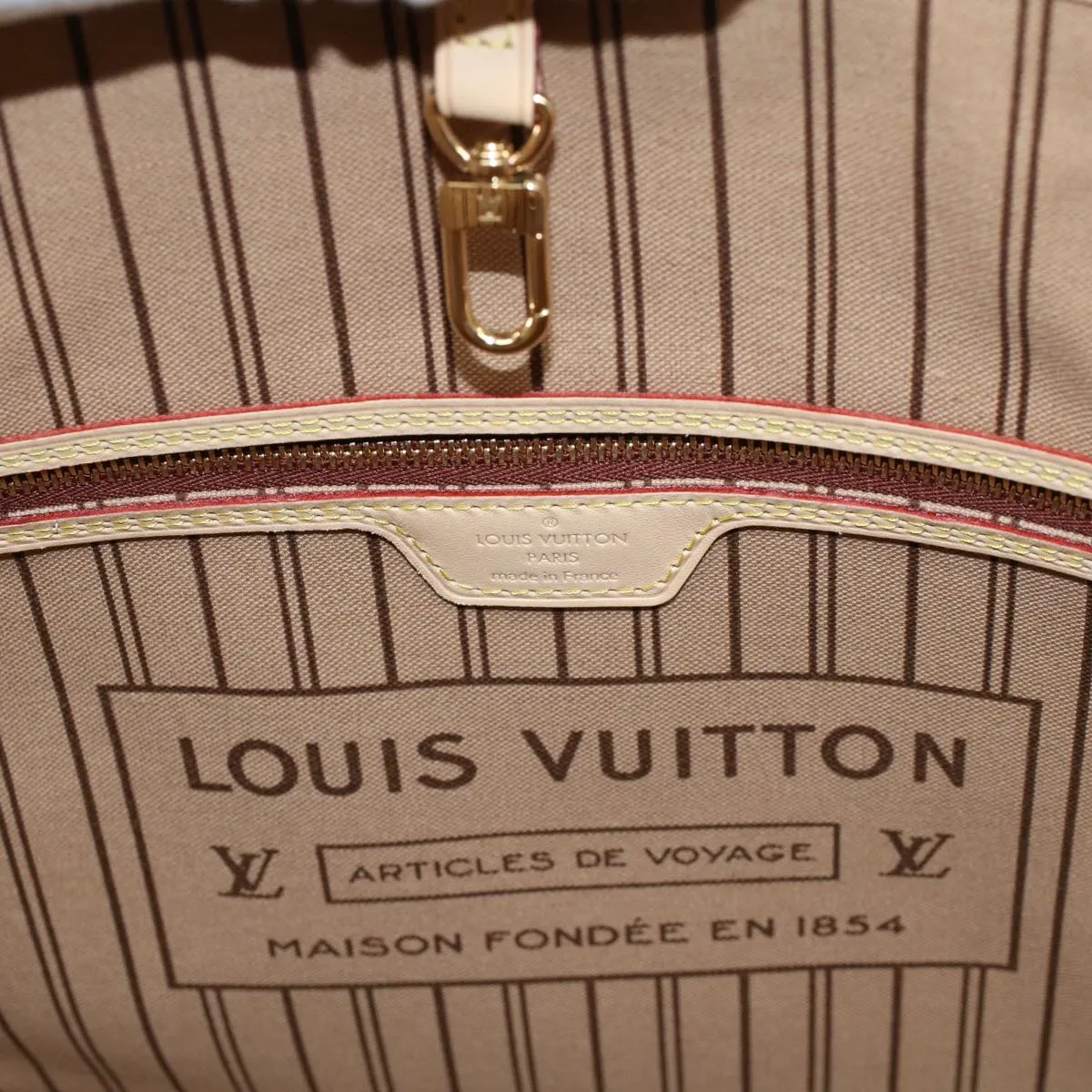 Trendy Inspired Louis Vuitton Monogram Neverfull Mm Tote Bag M40156 Lv Auth Ar10581s