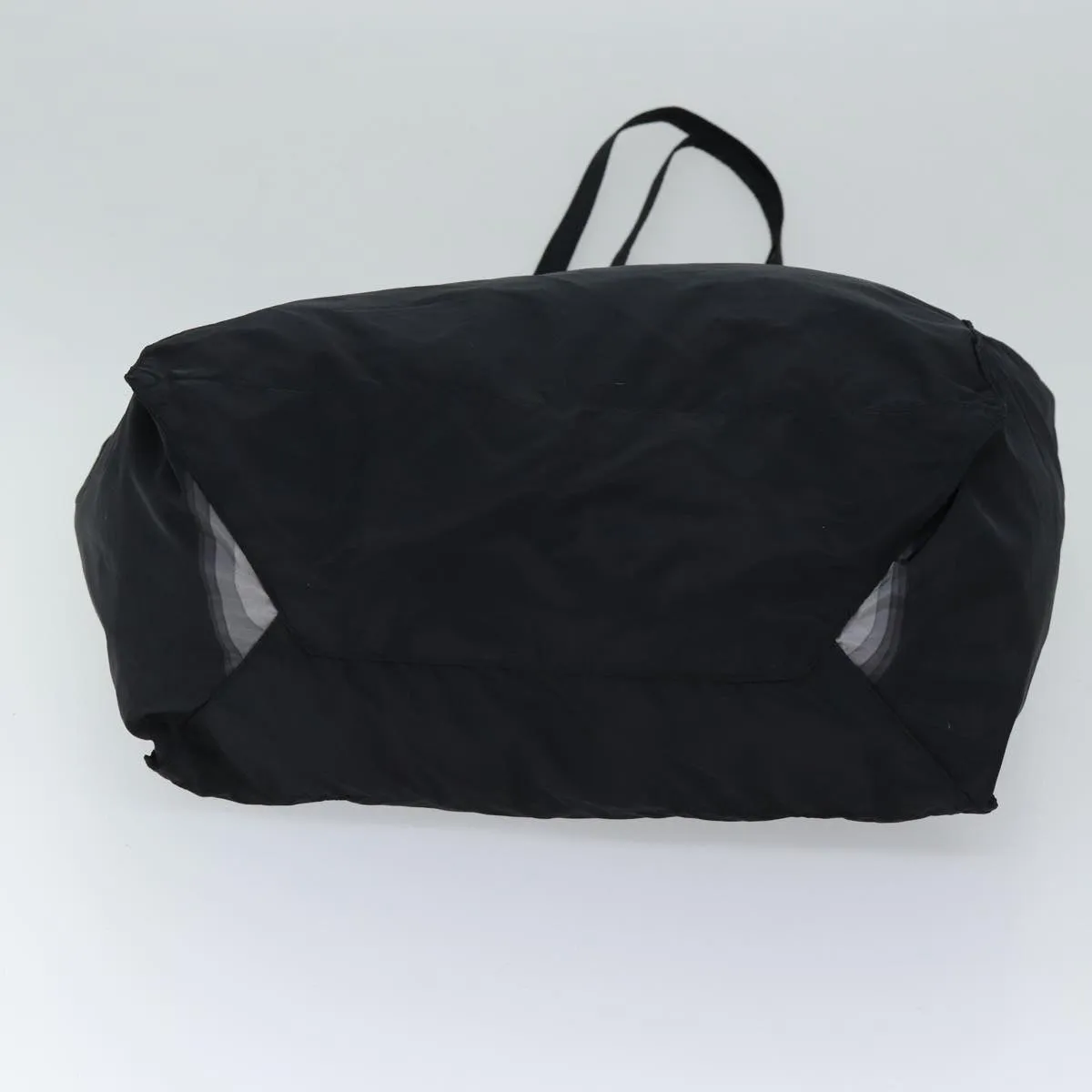 Trendy Inspired Prada Tote Bag Nylon Black Gray Auth 69946
