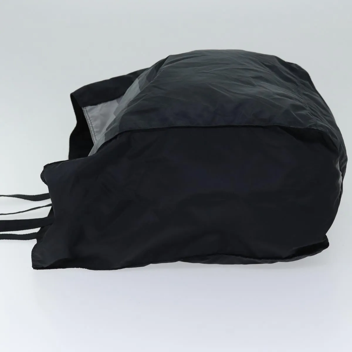 Trendy Inspired Prada Tote Bag Nylon Black Gray Auth 69946