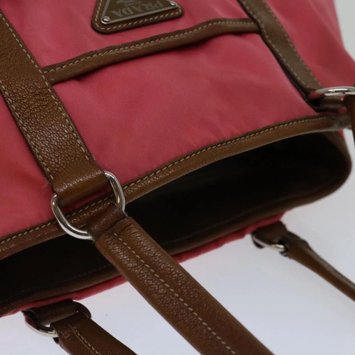 Trendy Inspired Prada Tote Bag Nylon Pink Auth 69054