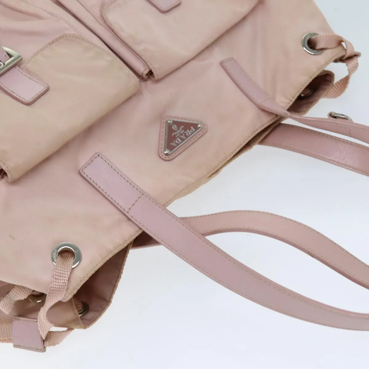 Trendy Inspired Prada Tote Bag Nylon Pink Auth 73735