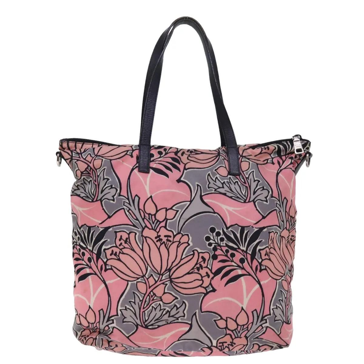 Trendy Inspired Prada Tote Bag Nylon Pink Auth Ep4604